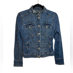Mexx Vintage Y2K 2000s Embroidered Structured Denim Jacket